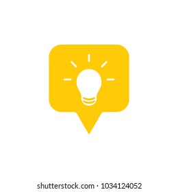 light bulb communication talk symbol logo