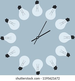 Light bulb concept design, isolated on gray background.