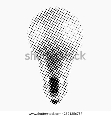 Light bulb concept icon in halftone style with lightbulb innovation halftone