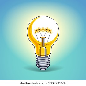 Idea de concepto de bombilla, hermosa ilustración vectorial.