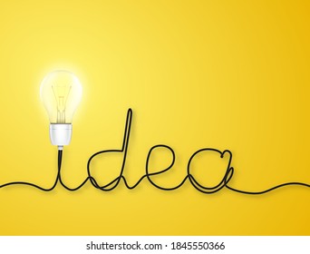 Light bulb concept idea in vector format