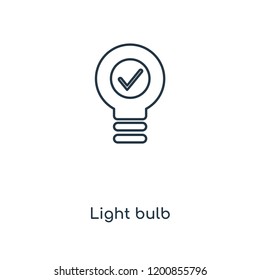 Light bulb concept line icon. Linear Light bulb concept outline symbol design. This simple element illustration can be used for web and mobile UI/UX.