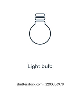 Light bulb concept line icon. Linear Light bulb concept outline symbol design. This simple element illustration can be used for web and mobile UI/UX.
