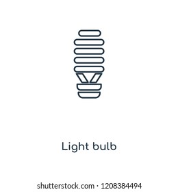 Light bulb concept line icon. Linear Light bulb concept outline symbol design. This simple element illustration can be used for web and mobile UI/UX.