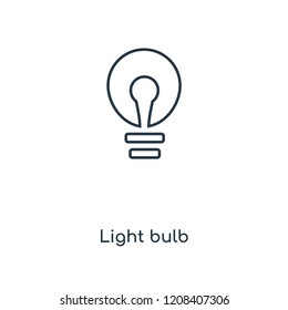 Light bulb concept line icon. Linear Light bulb concept outline symbol design. This simple element illustration can be used for web and mobile UI/UX.