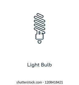 Light Bulb concept line icon. Linear Light Bulb concept outline symbol design. This simple element illustration can be used for web and mobile UI/UX.