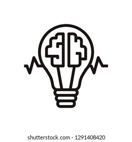 Light bulb concept line icon. Simple element illustration. Light bulb idea outline symbol design. Can be used for web and mobile UI/UX . Modern vector style.
