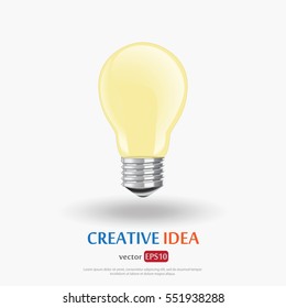 Light bulb concept, template on white background. Vector-EPS10 Illustration