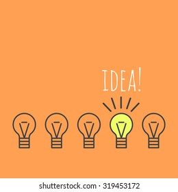 Light bulb as a concept of unexpected idea