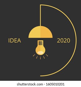light bulb. Concept of vector banner for ideas