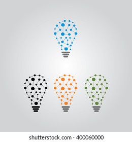 Light bulb connection vector