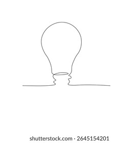Light bulb continuous line drawing. Light bulb one line illustration
 - Powered by Shutterstock - Get 15% off with code: PIKWIZARD15