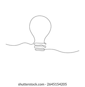 Light bulb continuous line drawing. Light bulb one line illustration
 - Powered by Shutterstock - Get 15% off with code: PIKWIZARD15