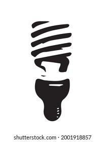 Light bulb continuous line vector illustration with editable stroke. Single line art of light bulb for business idea, brainstorm or electricity concept. Simple hand drawn outline silhouette.