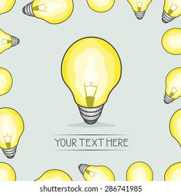 Light bulb with copy space for your text 