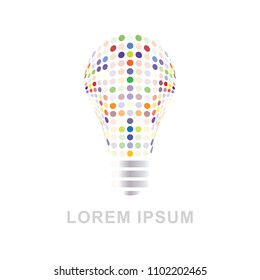 Light bulb creative concept template. Vector illustration