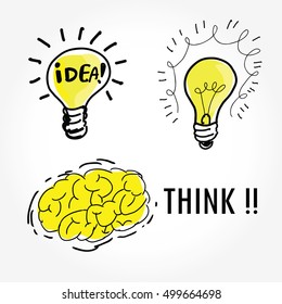 Light bulb creative design.  think idea Concept 
