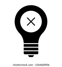 light bulb creative idea icon vector