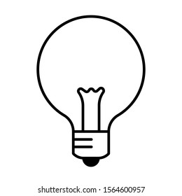 light bulb creative idea icon vector