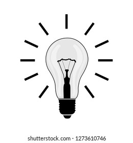 Light bulb, creative idea and innovation,vector illustration