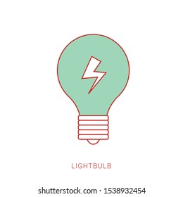 Light bulb, creative idea and innovation,vector illustration in flat style