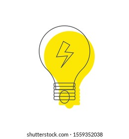 Light bulb, creative idea and innovation,vector illustration in flat style