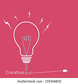 Light bulb creative idea,vector design