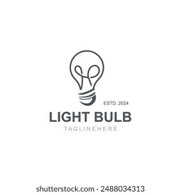 Light bulb creative lamp logo icon and business design bulb digital technology smart idea