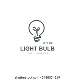 Light bulb creative lamp logo icon and business design bulb digital technology smart idea