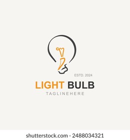 Light bulb creative lamp logo icon and business design bulb digital technology smart idea