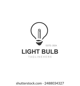 Light bulb creative lamp logo icon and business design bulb digital technology smart idea