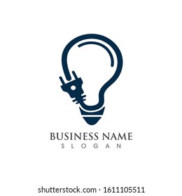 Light bulb creative Logo symbol vector template design 