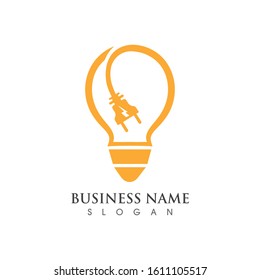 Light bulb creative Logo symbol vector template design 