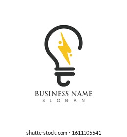 Light bulb creative Logo symbol vector template design 