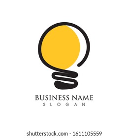 Light bulb creative Logo symbol vector template design 