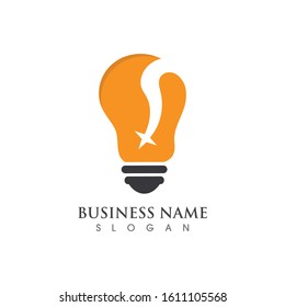 Light bulb creative Logo symbol vector template design 