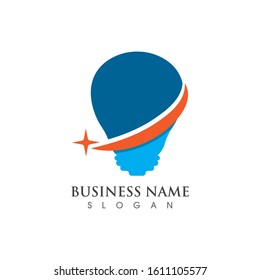 Light bulb creative Logo symbol vector template design 