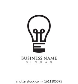 Light bulb creative Logo symbol vector template design 