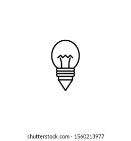 light bulb creativity idea icon line style illustration