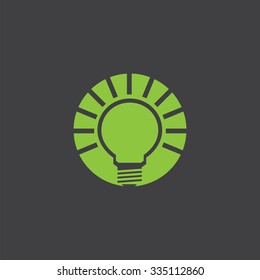 light bulb cut identity template icon design element