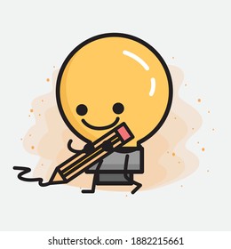 Light Bulb Cute Character icon Vector Illustration