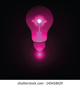 light bulb in the dark, concept  ideas from all around.