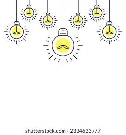 Ilustración vectorial de decoración de bombillas ligeras