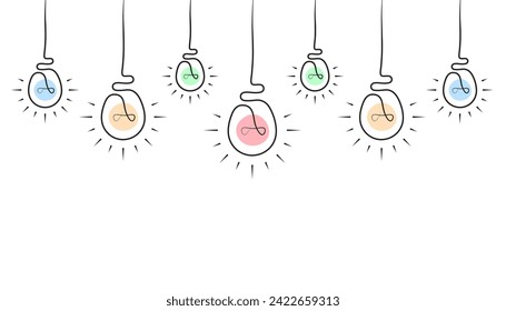 Light bulb decoration vector ilustration	
