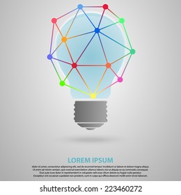  Light bulb design concept can be used like infographic template or numbered banners