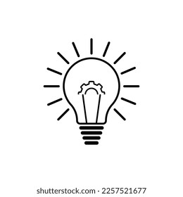 Light bulb design, creative idea concept, inspiration and solution.