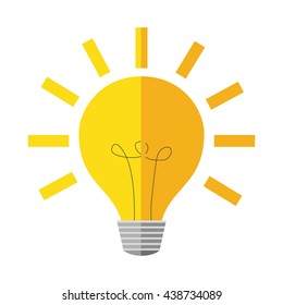 Light bulb design. Energy concept. striped icon. vector graphic