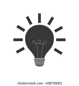 Light bulb design. Energy concept. striped icon. vector graphic