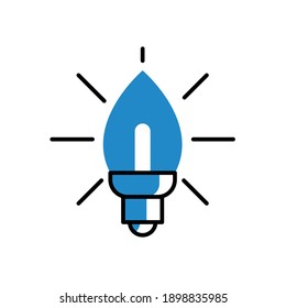 Light bulb design, Energy power and technology theme Vector illustration