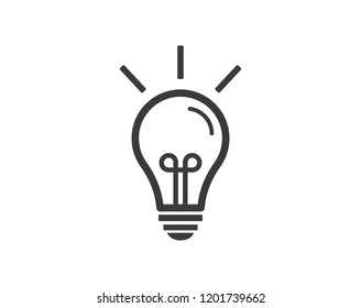 light bulb design logo template